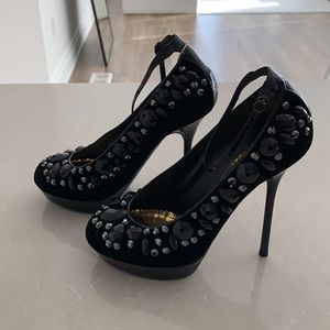 JOHN GALLIANO black platform heels